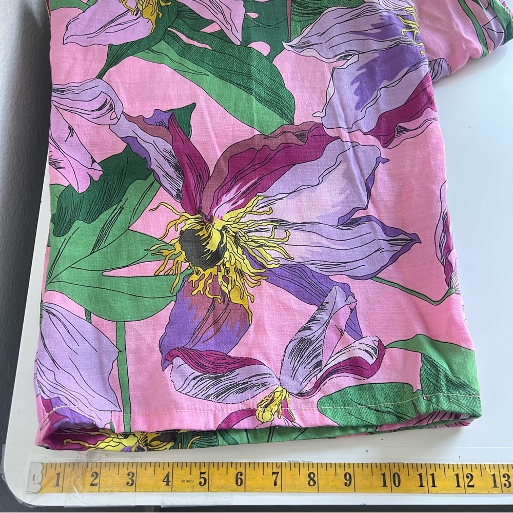 Express High Waisted Floral Pull On Wide Leg Pant Pink Size S NWOT - Picture 13 of 16